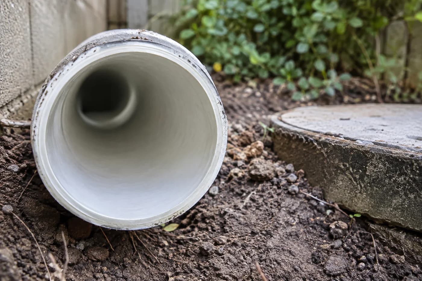 Open drain pipe showing a smooth new interior liner